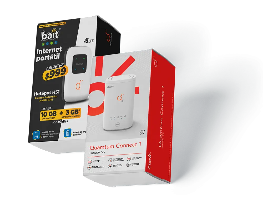 Diseño de empaque para Bait y Claro